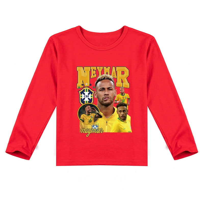 Bzdaisy Neymar Long Sleeve TShirt Trendy Soccer Fan Apparel for Boys