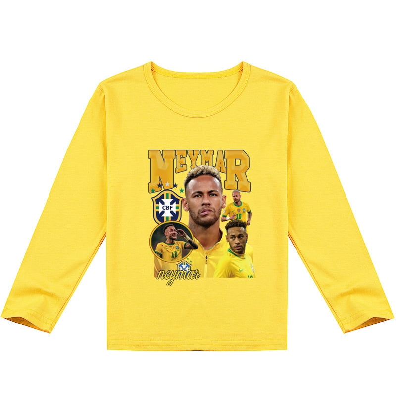 Bzdaisy Neymar Long Sleeve TShirt Trendy Soccer Fan Apparel for Boys