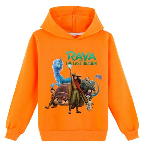 Bzdaisy Raya and the Last Dragon Hoodie - Perfect for Kids Who Love Adventure and Action! Long Sleeve and Comfortable Material, Ideal for Cold Weather. Unisex Design for Boys and Girls, Ages 2