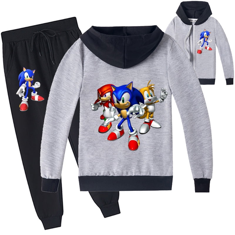 Bzdaisy Sonic Zipper Jacket and Trousers Set for Kids - Sonic ...