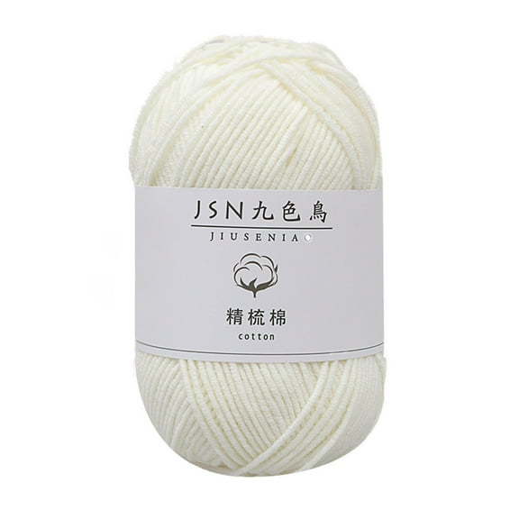 Bzdzmqm 4 Strands Milk CottonBabyYarn for Crochet, Soft DIY Doll Thread Knitting Wool, HandmadeBabyBlanket Scarf Hat Supplies, CraftToyAmigurumi Fiber, 50g Skein for BeginnersChildren
