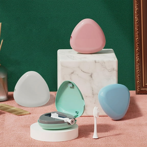 Bzdzmqm 4Pcs Rechargeable Toothbrush Sterilizer for Travel, Portable UV Toothbrush Caddy, Five Minute Clean USB Charging Home Bathroom Essential, Compact Toothbrush Holder Case for Family Adults