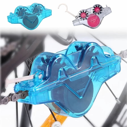 Bzdzmqm under $5 2Pcs Bicycle Chain Cleaner, Bicycle Chain Cleaner, Bike Chain Cleaning Tool with Brushes, Portable Chain Cleaner for Bicycles, Efficient Chain Cleaning Device