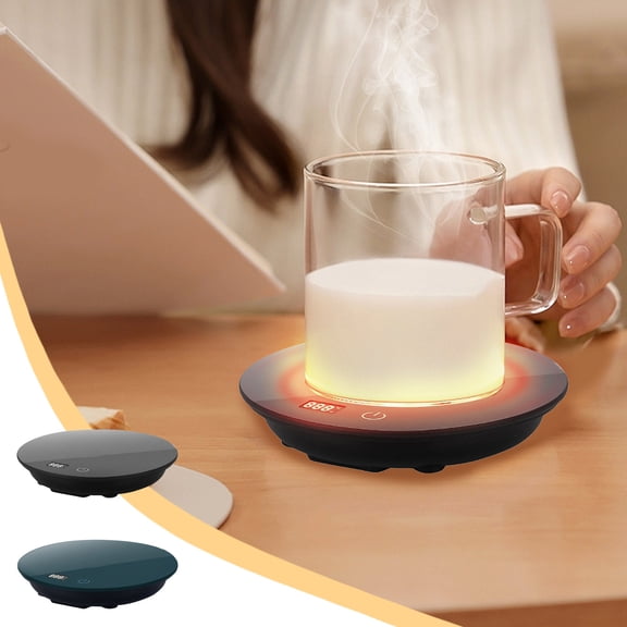 Bzdzmqm under $5 2Pcs Coffee Mug Warmer, Coffee Mug Warmer, Automatic Three Speed Temperature Adjustment, Desk Home Office Cup Warmer, Digital Display Heating Pad