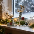 thumbnail image 1 of Bzdzmqm under $5 Christmas Deer Decor, White Resin Deer Figurine Set, Christmas Table Decor, Luxury Home Ornament, Festive Living Room Decor, Holiday Gift Collection, 1 of 6