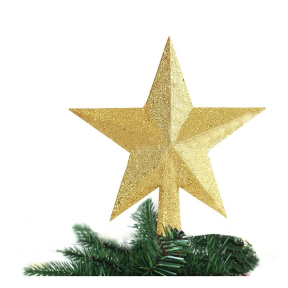 Bzdzmqm under $5 Christmas Tree Topper, Christmas Tree Topper Star,20cm Snowflake Tree Top Pendant,Festive Powder Five-pointed Star,Christmas Tree Decoration,Holiday Home Decor,Seasonal