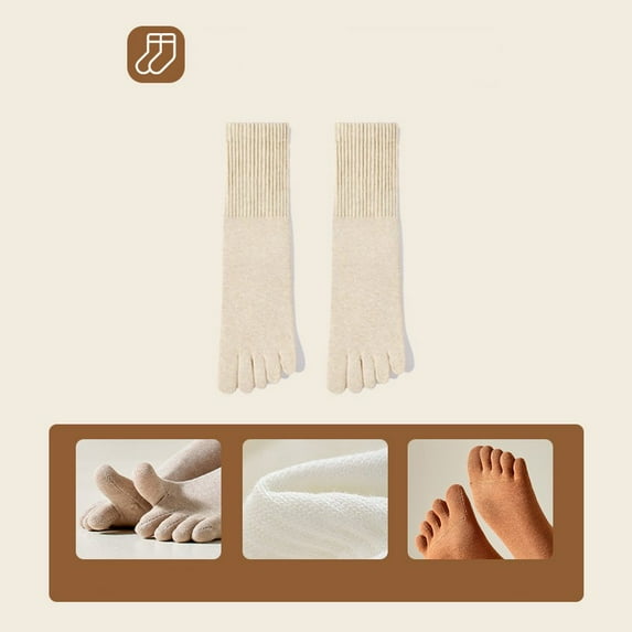 Bzdzmqm under $5 Five Toe Socks, Comfortable Five Toe Socks with Odor Control, Breathable Cotton Toe Separator Socks, Anti-Friction Footwear for Daily Wear, Sports Performance Socks with Five Toes