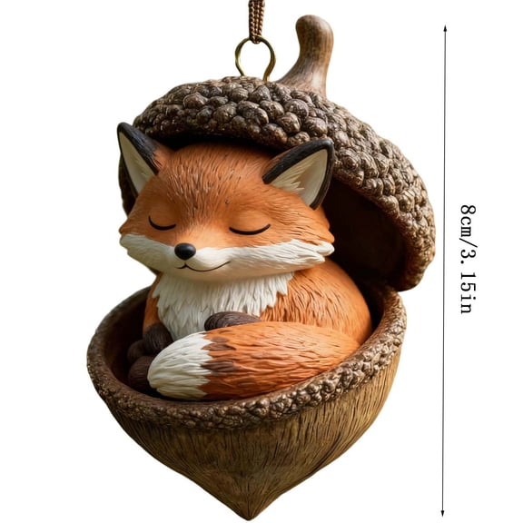 Bzdzmqm under $5 Forest Animal Ornaments, Forest Animal Ornaments, Small Acrylic Christmas Tree Decor, Sleeping Fox Deer Owl Squirrel, Nature Themed Holiday Decorations, Gift for Nature Lovers