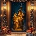 thumbnail image 1 of Bzdzmqm under $5 Holiday Door Cover, Xmas Door Cover Curtain with Christmas Scene, Holiday Background Decor for Home, Christmas Party Photo Background, Festival Decoration, Seasonal Home Decor, 1 of 6