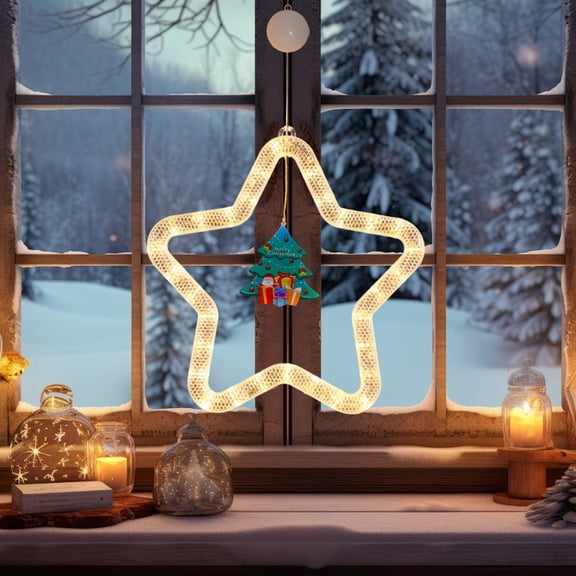 Bzdzmqm under $5 LED Window Lights, Christmas LED Window Lights, Holiday Display Lighting, Festive Window Decor, Christmas Light Projector, Seasonal Home Lighting, Outdoor Indoor Lights