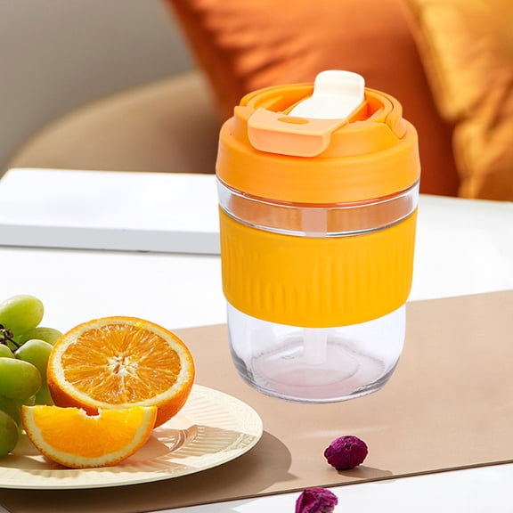 Bzdzmqm under $5 Portable Drinking Cup, 400ml Double Wall Glass Tumbler, Portable Straw Cup, Macaron Color Travel Mug, Teen Gift Cup, Insulated Drinking Cup, Leak Proof Water Bottle