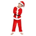 thumbnail image 1 of Bzdzmqm under $5 Santa Claus Suit, 4-PieceChildren'sSanta Claus Suit Unisex Christmas Costume Set, Festive Dress Up for Holiday Parties Photos, Complete Santa Outfit with Hat Accessories forBoysGirls, 1 of 9