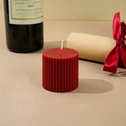 Bzdzmqm under $5 Scented Candle, Scented Aromatherapy Candles, Romantic Wedding Home Decor, Burgundy Column Pillar Candle, Gift Set for Christmas Birthday, Soy Wax Holiday Ambiance Lighting