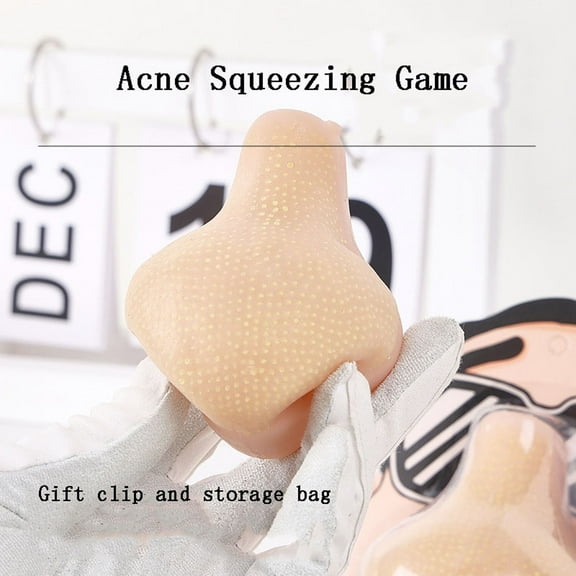 Bzdzmqm under $5 Strawberry NoseToy, Strawberry Nose Simulation SqueezingToy, Stress Relief Blackhead Popping Game, Sensory FidgetToy, Anxiety Relief Model, SmallToyfor Entertainment