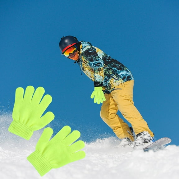 Bzdzmqm under $5 Winter WarmKidGloves, Winter Warm Solid Color Knitted Gloves,KidSplit Finger Gloves,Cold WeatherChildrenGloves,Comfortable Knitted Mittens,Seasonal Hand Protection