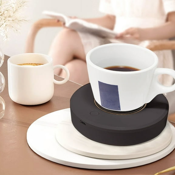 Bzdzmqm Automatic Magnetic Stirrer for Coffee, Rechargeable Stirring Base, Multi Purpose Stirring Chassis, Lazy Coffee Stirrer, Automatic Stirrer for Hot Drinks, Electric Stirrer for Milk Tea, Desk