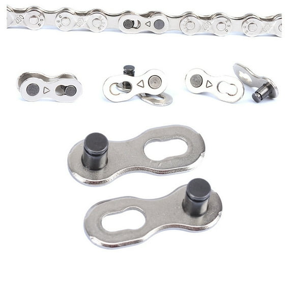 Bzdzmqm Bicycle Chain Connector Quick Link, Mountain Bike Chain Repair Tool, Portable Chain Link Joint Connector, Pair MTB Road Bike Chain Master Link, Emergency Cycling Accessory for Trail
