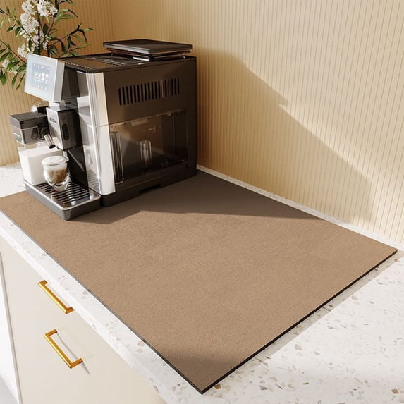 Bzdzmqm Coffee Machine Mat Absorbent Drying Mat, Non Slip Rubber Bar Mat, Thick Counter Protector for Kitchen Countertops, Espresso Machine, Restaurants and Home Bars