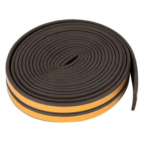 Bzdzmqm D/Type Foam Weather Stripping Seal, 5M Self Adhesive Door Draft Excluder, EPDM PVC Window Insulation Tape, Soundproofing Strip for Interior Exterior Doors, Energy Saving Home Improvement