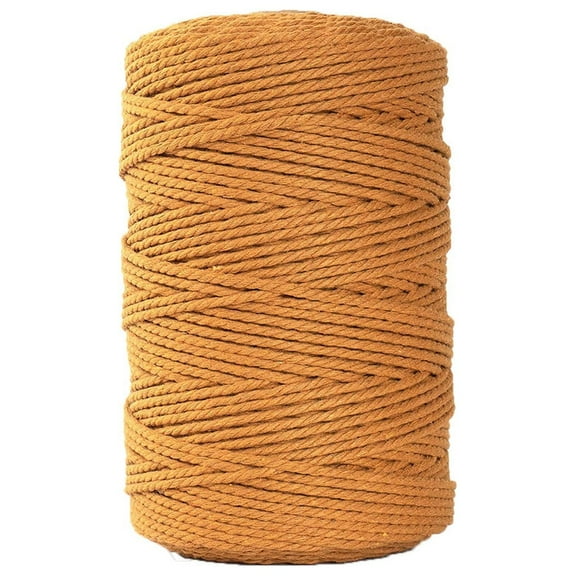 Bzdzmqm DIY Macrame Yarn Cord for Wall Hangings, 3 mm Thick Cotton Rope, 100 Meter Natural Craft String for Knitting Weaving Tapestry, Decorative Warp for Dream Catchers Wedding Decor, Handicraft
