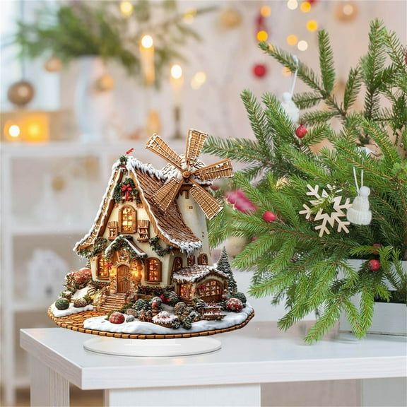 Bzdzmqm Inspirational Acrylic Cabin Sign Tabletop Decoration, Motivational Home Office Desk Decor, Mini Wooden House Card, Positive Quote Gift for Women Men, Rustic Farmhouse Shelf Display