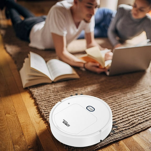 Bzdzmqm Intelligent Robot Vacuum Cleaner Automatic Water Tank Sweeping Mopping Machine, Smart Home Cleaning Robot for Pet Hair Hardwood Floors Carpets, 2-in- Sweeping and Mopping Robot Vacuum Cleaner