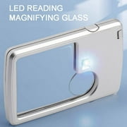 Bzdzmqm LED Reading Magnifier for Books and Small Print, Hands-Free Magnifying Glass with Light, Illuminated Magnifier for Seniors Crafts Hobbies, Low Vision Aid, Desk Lamp Alternative, Portable