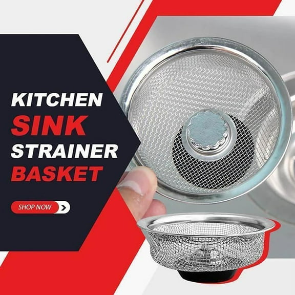 Bzdzmqm Stainless Steel Sink Replacement Filter, Kitchen Sink Drain Filter Basket, 3.26 Inch Universal Sink Strainer, Durable Sink Drain Protector, Easy Clean Sink Filter for Standard Kitchen Drains