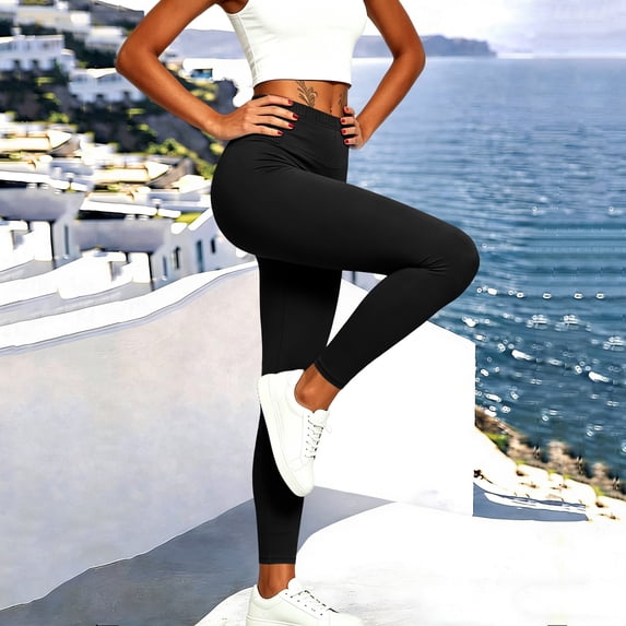 Bzdzmqm Women Slim Fit High Waisted Stretch Solid Casual Workout Sport Active Long Pants Leggings, Black 2XL