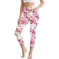 thumbnail image 1 of Bzdzmqm Women's Plus Size High Waisted Capri Pants Butterfly Print Athletic Yoga Activewear Workout Capri Leggings with Pockets Casual Summer Beach Trousers, Multicolor L, 1 of 8