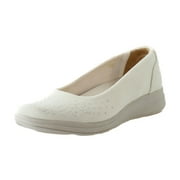 Bzees Women's Golden Bright Slip-On Loafer White Sparkle Fabric 7M