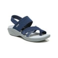 thumbnail image 1 of Bzees Womens Call Me Metallic Slip On Strappy Sandals, 1 of 5