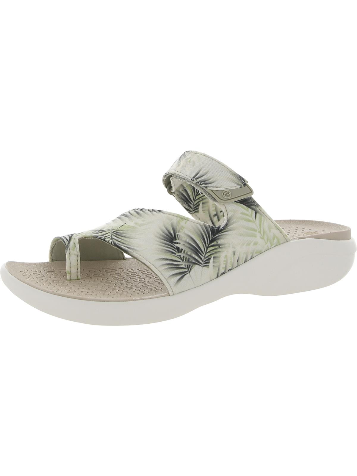 Bzees Womens Carry On Toe Loop Slip On Slide Sandals - Walmart.com