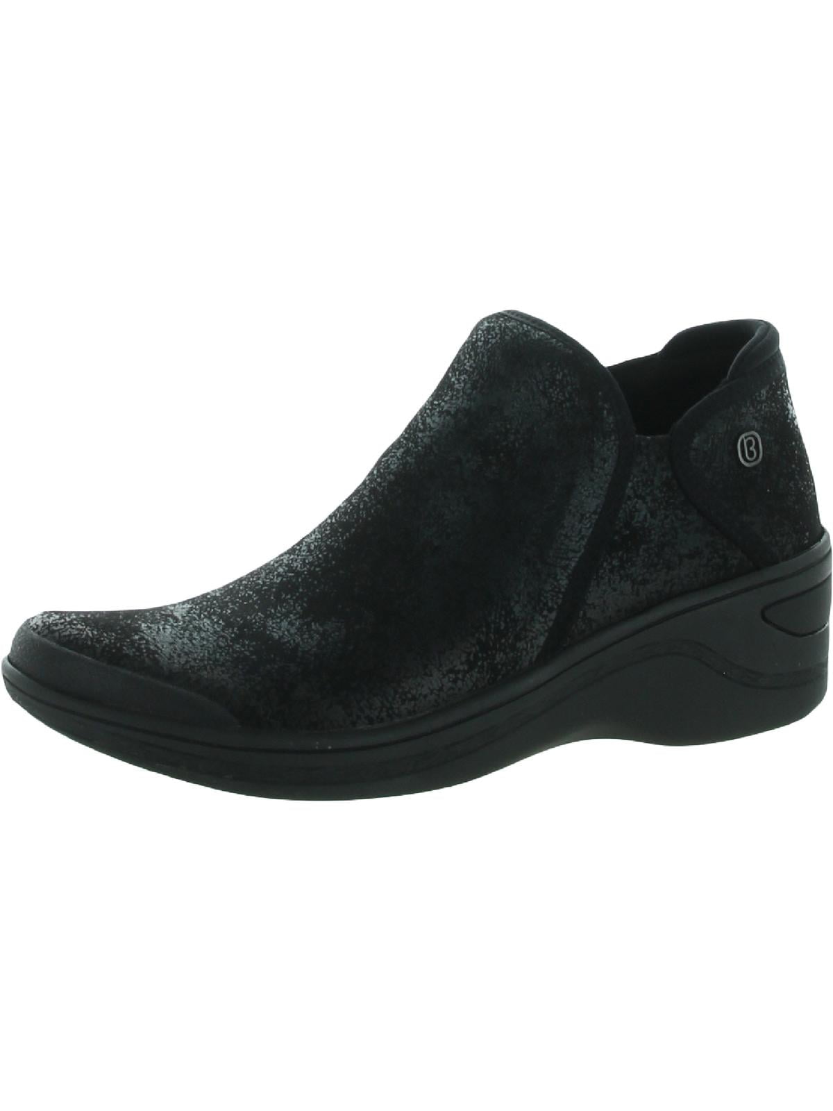 BZEES Womens Domino Round Toe Slip On Ankle Boots