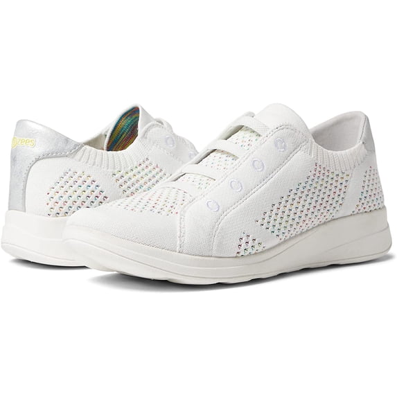 Bzees Womens Golden Knit Slip On Lifestyle Casual and Fashion Sneakers