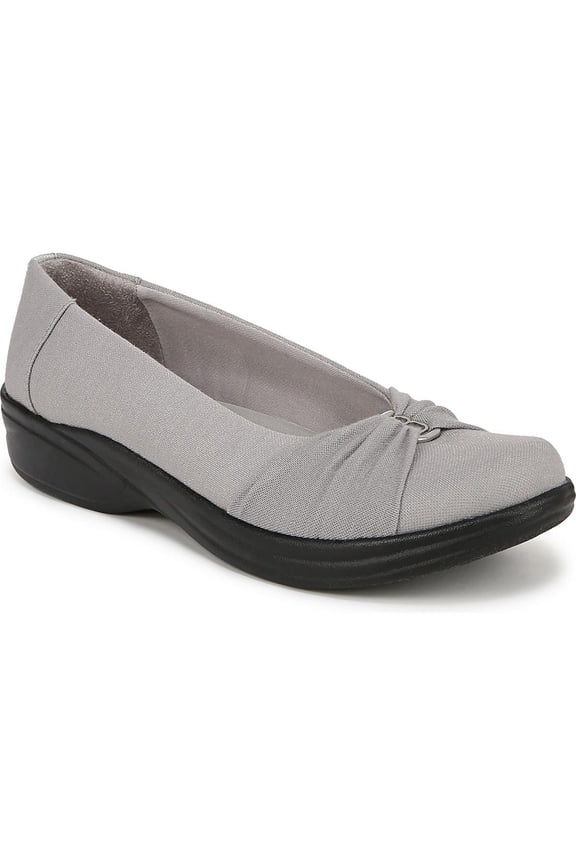 Womens Paige Cushioned Footbed Shimmer Ballet Flats