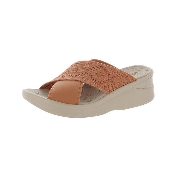 Bzees Womens Sundance Knit Washable Wedge Sandals