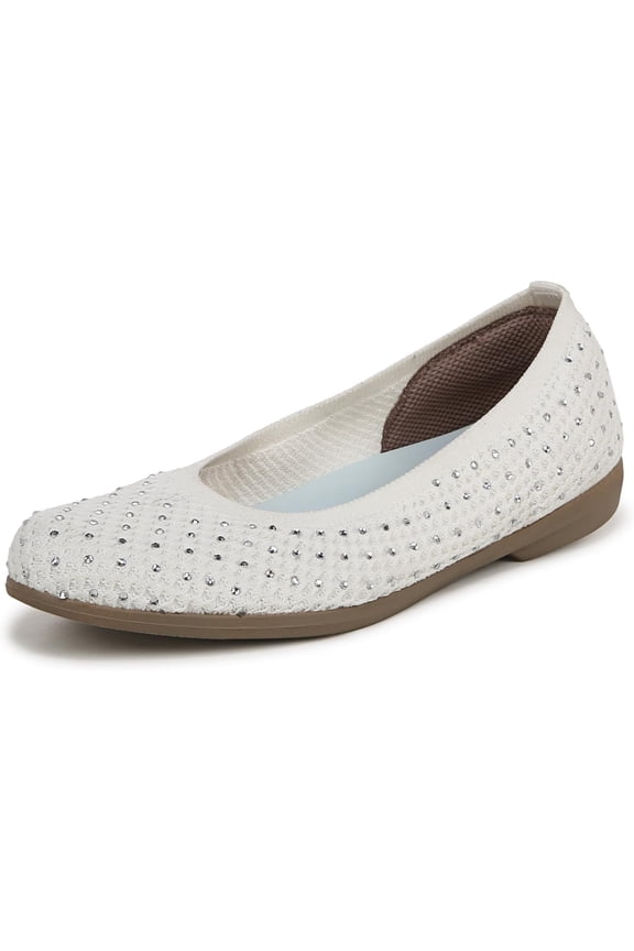 for Lifestride Women's Kallie Ballet Flat White 9.5M