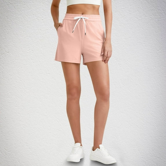 Bzhegqhd Athletic Womens Drawstring Shorts,Women's Loose Solid Color Sports Wearable Thin Casual Shorts