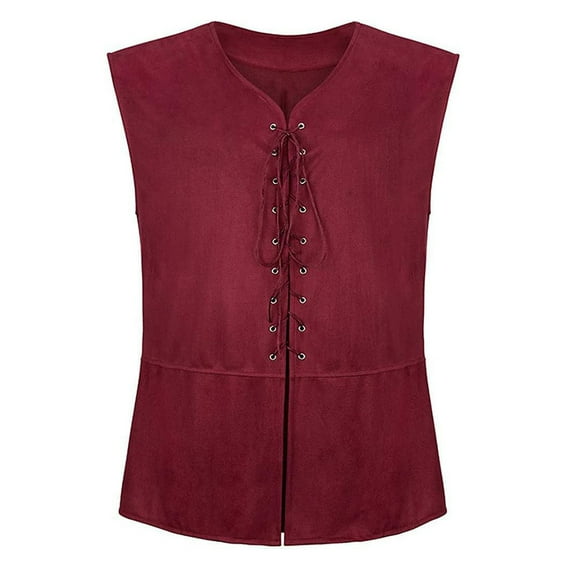 Bzhegqhd Men Solid Color Vintage Casual Fashion Frenum Waistcoat