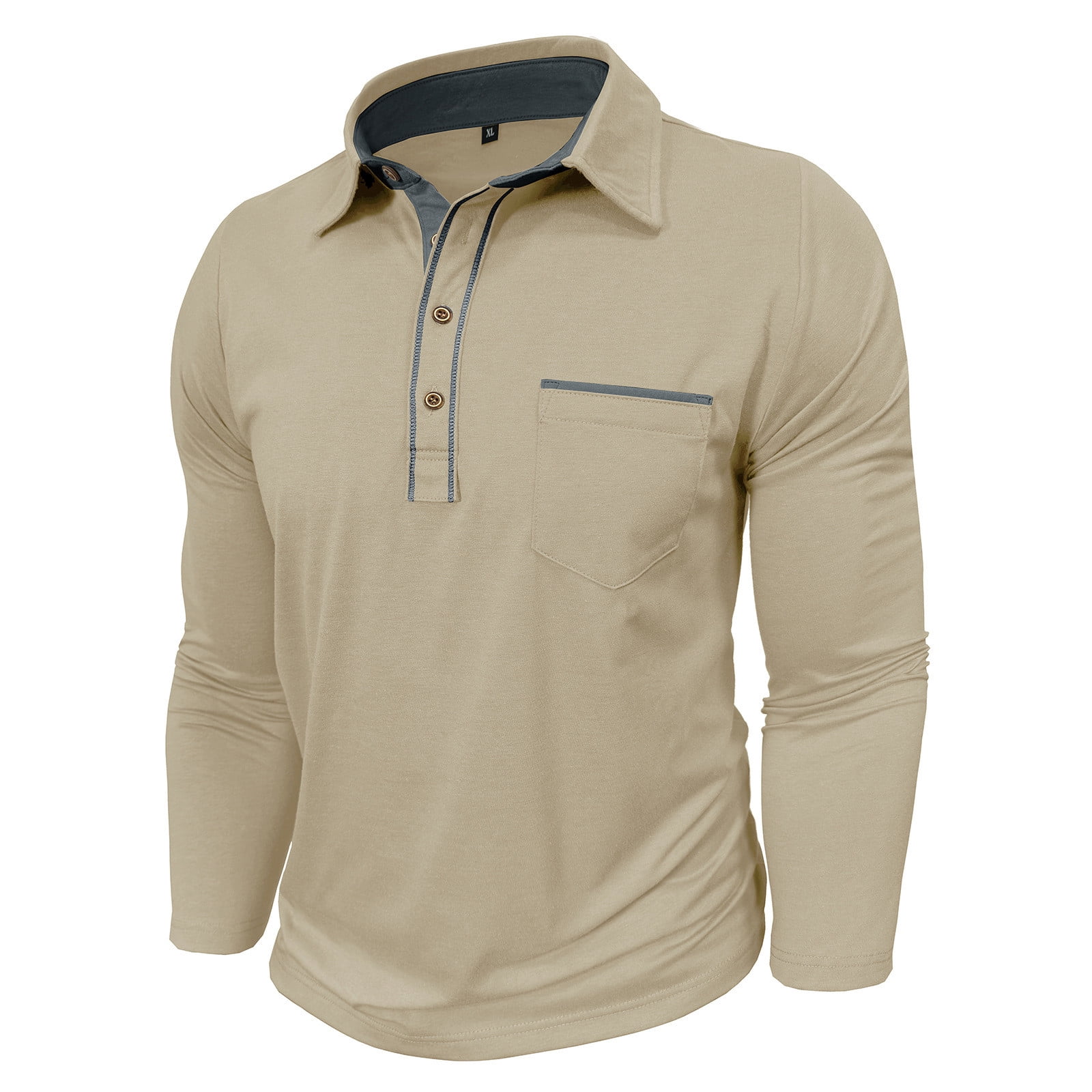 El General  -  Casual Long-Sleeve Shirt  - Beige/Red 44711 main image 1