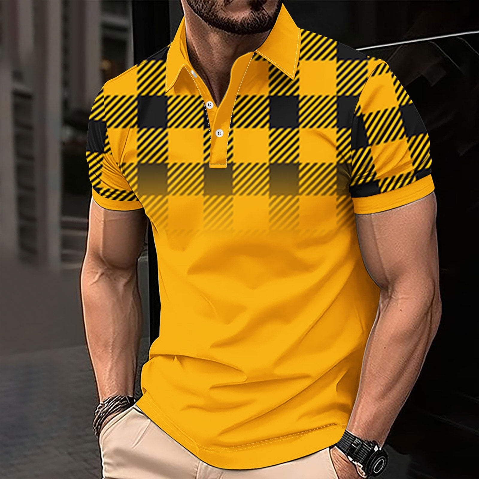Men's Casual Lapel Print Shirt