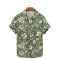 thumbnail image 1 of Bzhegqhd Men's Summer Fashion Floral Print Short Sleeved Lapel Shirt, 1 of 5