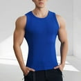 thumbnail image 1 of Bzhegqhd Men's Tank Solid Color Outdoor Fitness Sports Fine Strip Breathable Tank, 1 of 6