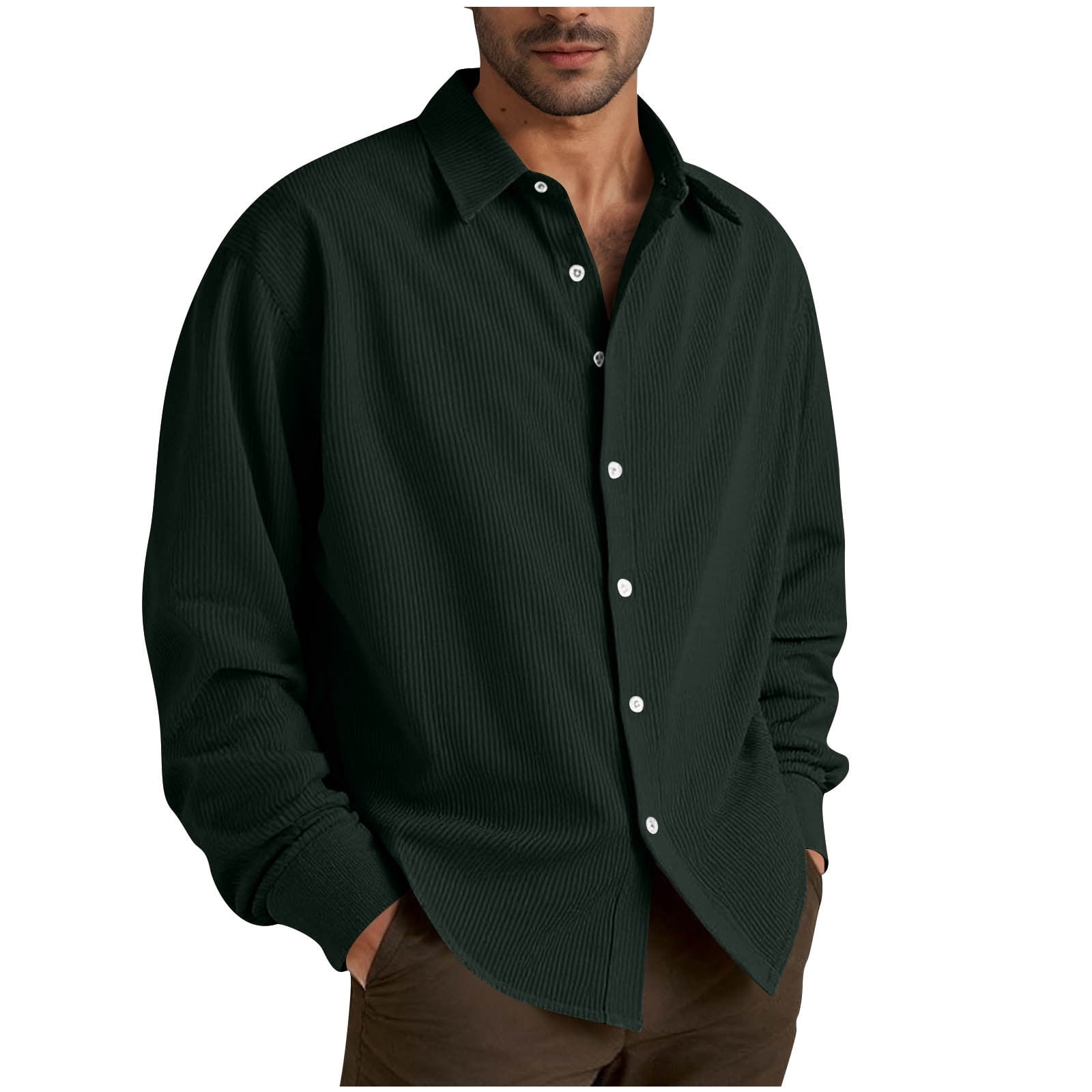High Quality Men Shirt Long Sleeve Solid Formal Business