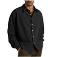 thumbnail image 1 of Bzhegqhd Men's formal Dress Shirts Long Sleeve Slim Fit Solid Color Button Down Collar office Workwear Business Professional Wear Wrinkle Resistant Easy Care Shirt Tops, 1 of 6