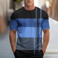 thumbnail image 1 of Bzhegqhd New Fashion Casual Men Print Sports T-shirt Short Sleeve Round-Neck Blouses Shirts, 1 of 4