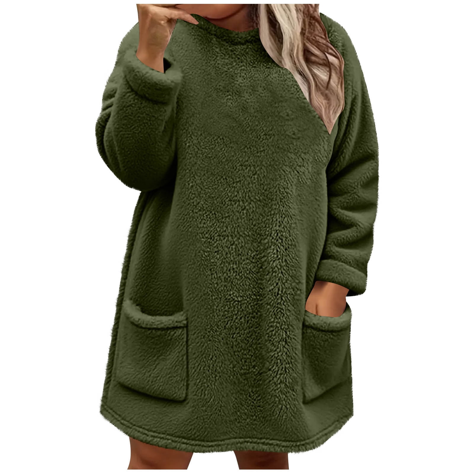 Full Size Round Neck Long Sleeve Sweatshirt Plus Size