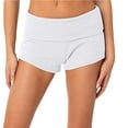thumbnail image 1 of Bzhegqhd Short Shorts for Women Sexy,New Solid Color Fashionable Folding Waist Basic Tight Low Waist Base Casual Hot Pants Shorts, 1 of 5