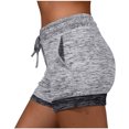 thumbnail image 1 of Bzhegqhd Spring Summer Solid Color Pockets Yoga Drawstring Outwear Sports Shorts for Women, 1 of 7